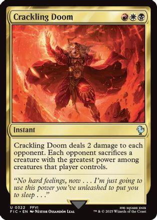 Crackling Doom (Surge Foil) (FIC-322) - Commander: FINAL FANTASY Foil | Grognard Games
