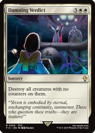 Damning Verdict (Surge Foil) (FIC-239) - Commander: FINAL FANTASY Foil | Grognard Games