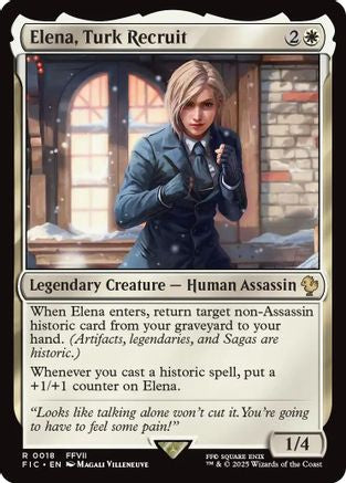 Elena, Turk Recruit (Surge Foil) (FIC-018) - Commander: FINAL FANTASY Foil | Grognard Games