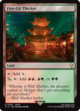 Fire-Lit Thicket (Surge Foil) (FIC-392) - Commander: FINAL FANTASY Foil | Grognard Games
