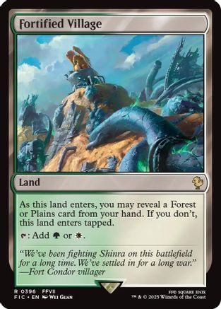 Fortified Village (Surge Foil) (FIC-396) - Commander: FINAL FANTASY Foil | Grognard Games