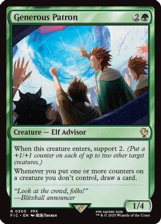 Generous Patron (Surge Foil) (FIC-305) - Commander: FINAL FANTASY Foil | Grognard Games
