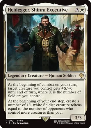 Heidegger, Shinra Executive (Surge Foil) (FIC-021) - Commander: FINAL FANTASY Foil | Grognard Games