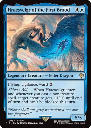 Hraesvelgr of the First Brood (Surge Foil) (FIC-037) - Commander: FINAL FANTASY Foil | Grognard Games