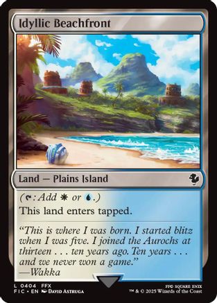 Idyllic Beachfront (Surge Foil) (FIC-404) - Commander: FINAL FANTASY Foil | Grognard Games