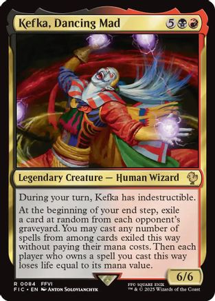 Kefka, Dancing Mad (Surge Foil) (FIC-084) - Commander: FINAL FANTASY Foil | Grognard Games