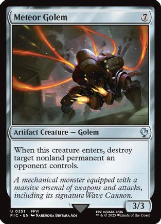 Meteor Golem (Surge Foil) (FIC-351) - Commander: FINAL FANTASY Foil | Grognard Games