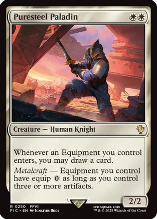 Puresteel Paladin (Surge Foil) (FIC-250) - Commander: FINAL FANTASY Foil | Grognard Games