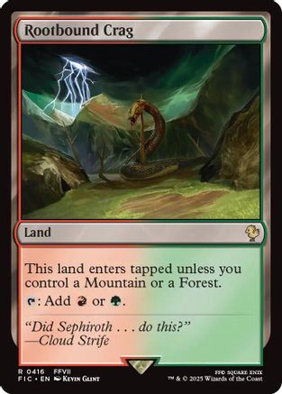 Rootbound Crag (Surge Foil) (FIC-416) - Commander: FINAL FANTASY Foil | Grognard Games