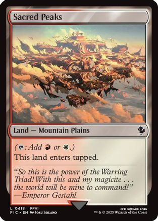Sacred Peaks (Surge Foil) (FIC-418) - Commander: FINAL FANTASY Foil | Grognard Games