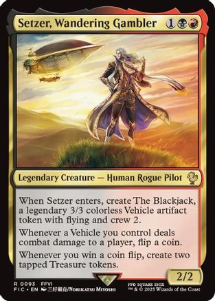 Setzer, Wandering Gambler (Surge Foil) (FIC-093) - Commander: FINAL FANTASY Foil | Grognard Games