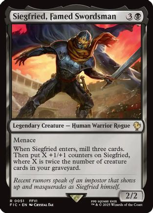 Siegfried, Famed Swordsman (Surge Foil) (FIC-051) - Commander: FINAL FANTASY Foil | Grognard Games