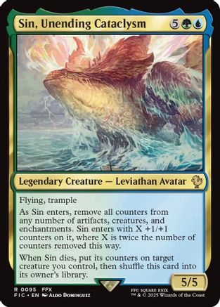 Sin, Unending Cataclysm (Surge Foil) (FIC-095) - Commander: FINAL FANTASY Foil | Grognard Games