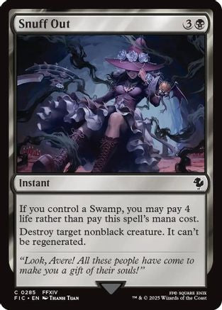 Snuff Out (Surge Foil) (FIC-285) - Commander: FINAL FANTASY Foil | Grognard Games