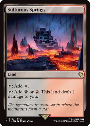 Sulfurous Springs (Surge Foil) (FIC-427) - Commander: FINAL FANTASY Foil | Grognard Games