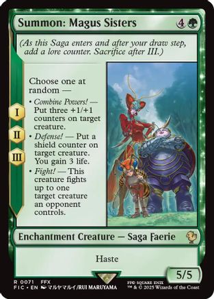Summon: Magus Sisters (Surge Foil) (FIC-071) - Commander: FINAL FANTASY Foil | Grognard Games