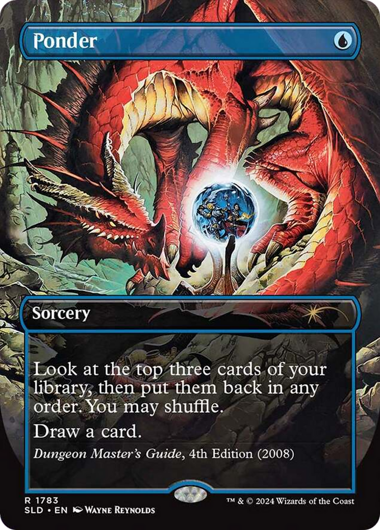 Ponder (SLD-1783) - Secret Lair Drop (Borderless) Foil | Grognard Games