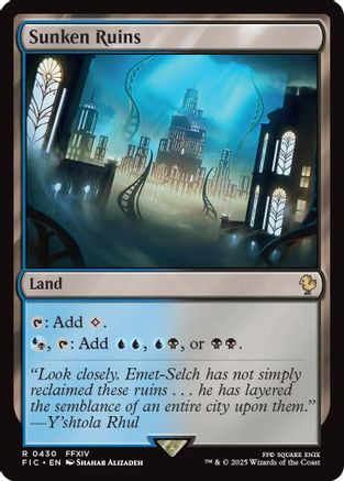 Sunken Ruins (Surge Foil) (FIC-430) - Commander: FINAL FANTASY Foil | Grognard Games