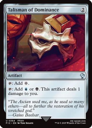 Talisman of Dominance (Surge Foil) (FIC-364) - Commander: FINAL FANTASY Foil | Grognard Games