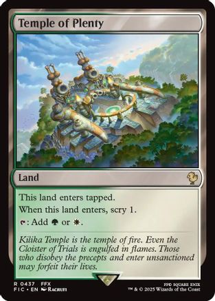 Temple of Plenty (Surge Foil) (FIC-437) - Commander: FINAL FANTASY Foil | Grognard Games