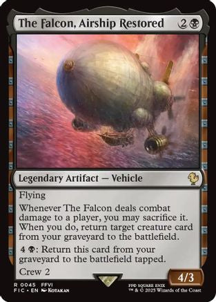 The Falcon, Airship Restored (Surge Foil) (FIC-045) - Commander: FINAL FANTASY Foil | Grognard Games