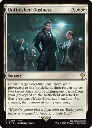 Unfinished Business (Surge Foil) (FIC-259) - Commander: FINAL FANTASY Foil | Grognard Games
