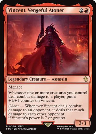 Vincent, Vengeful Atoner (Surge Foil) (FIC-064) - Commander: FINAL FANTASY Foil | Grognard Games