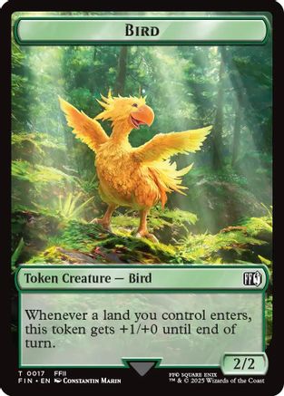 Bird (0017) // Wizard (0015) Double-Sided Token (FIN-17 // 15) - FINAL FANTASY Foil | Grognard Games
