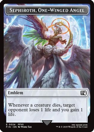 Emblem - Sephiroth, One-Winged Angel // Robot Warrior Double-Sided Token (FIN-24 // 12) - FINAL FANTASY Foil | Grognard Games