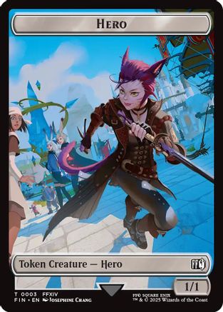 Hero (0003) // Knight Double-Sided Token (FIN-3 // 10) - FINAL FANTASY Foil | Grognard Games
