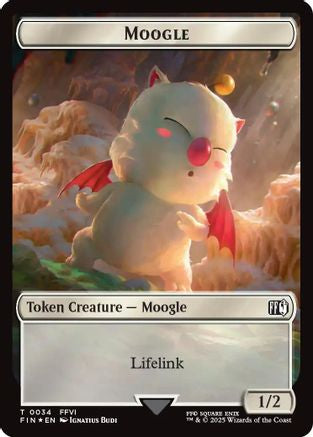 Moogle // Zombie Double-Sided Token (Surge Foil) (FIC-34 // 6) - Commander: FINAL FANTASY Foil | Grognard Games