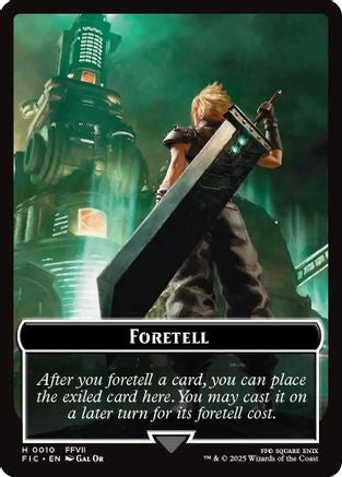 Foretell // Treasure Double-Sided Token (Surge Foil) (FIC-10 // 36) - Commander: FINAL FANTASY Foil | Grognard Games