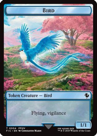 Bird // Hero (0029) Double-Sided Token (Surge Foil) (FIC-4 // 29) - Commander: FINAL FANTASY Foil | Grognard Games