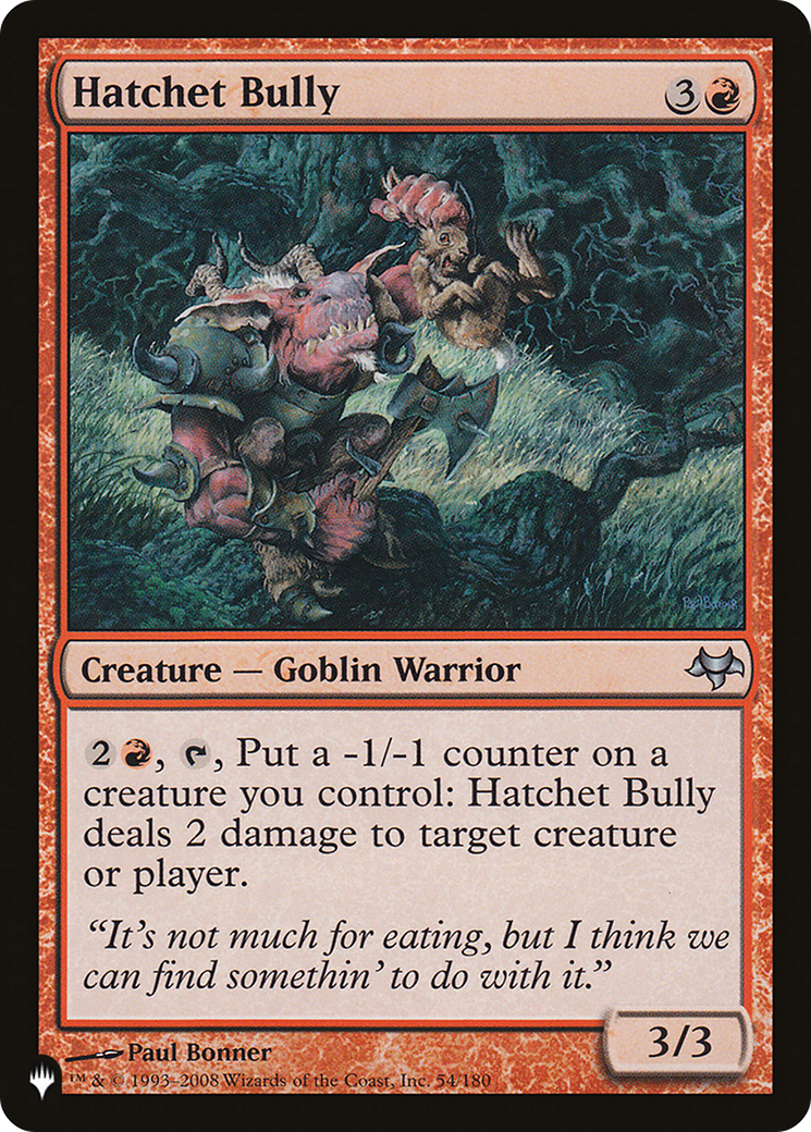 Hatchet Bully [The List] | Grognard Games