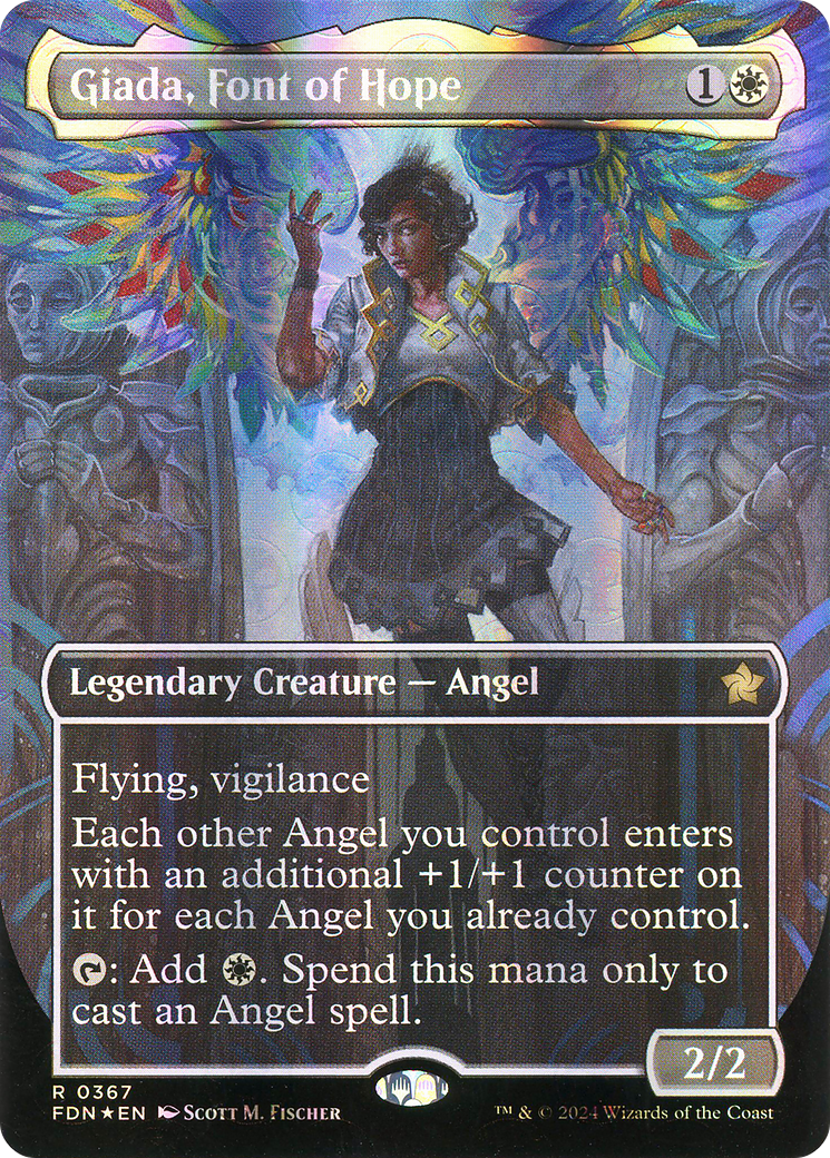 Giada, Font of Hope (Borderless) (Mana Foil) [Foundations] | Grognard Games
