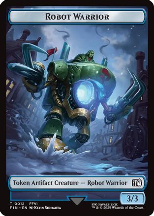 Robot Warrior (0012) // Copy (0001) Double-Sided Token (FIN-12 // 1) - FINAL FANTASY | Grognard Games