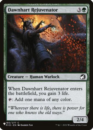 Dawnhart Rejuvenator (LIST-180/277) - The List Reprints | Grognard Games