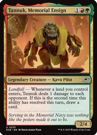 Tannuk, Memorial Ensign (EOE-233) - Edge of Eternities Foil | Grognard Games