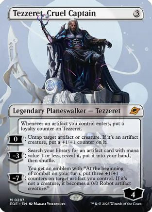 Tezzeret, Cruel Captain (Borderless) (EOE-287) - Edge of Eternities Foil | Grognard Games