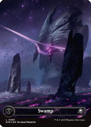 Swamp (0369) (Borderless) (Galaxy Foil) (EOE-369) - Edge of Eternities Foil | Grognard Games