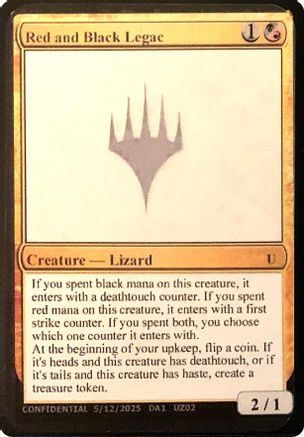 Red and Black Legac (-) - Un-Known Event Playtest Cards | Grognard Games