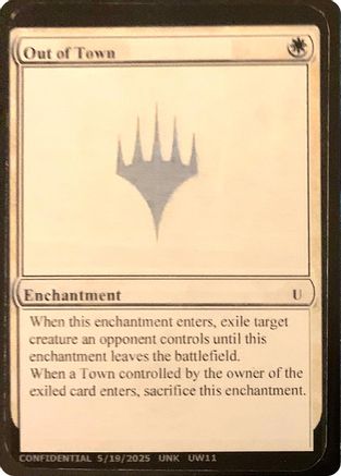 Out of Town (-) - Un-Known Event Playtest Cards | Grognard Games