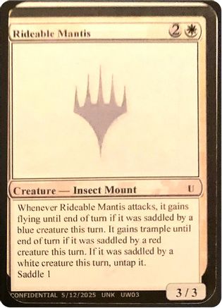Rideable Mantis (-) - Un-Known Event Playtest Cards | Grognard Games