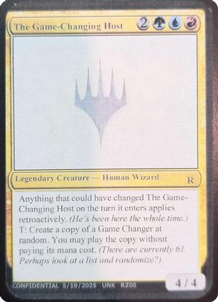 The Game-Changing Host (-) - Un-Known Event Playtest Cards | Grognard Games