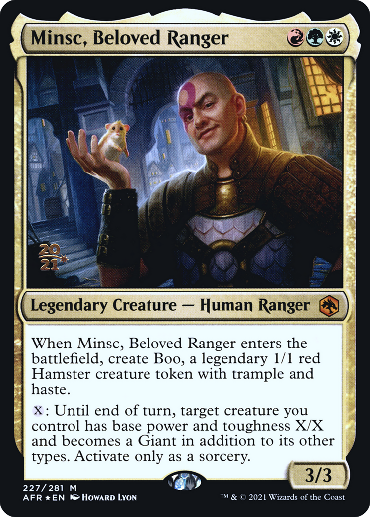 Minsc, Beloved Ranger [Dungeons & Dragons: Adventures in the Forgotten Realms Prerelease Promos] | Grognard Games