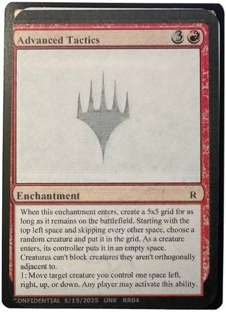 Advanced Tactics (-) - Un-Known Event Playtest Cards | Grognard Games