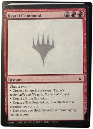 Brutal Command (-) - Un-Known Event Playtest Cards | Grognard Games