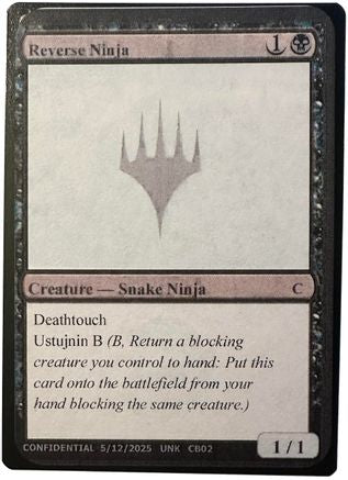 Reverse Ninja (-) - Un-Known Event Playtest Cards | Grognard Games