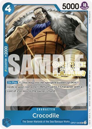 Crocodile (Judge Pack Vol. 6) (OP07-040) - One Piece Promotion Cards Foil | Grognard Games