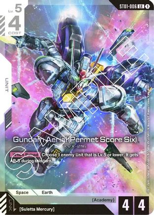 Gundam Aerial (Permet Score Six) - Starter Deck 01 Heroic Beginnings (ST01-006) Holofoil
